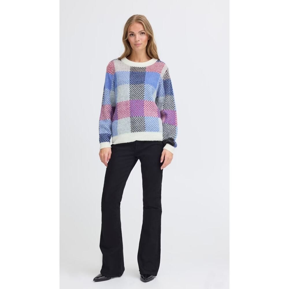 Ichi IHMECKS Pullover Sweater, Size Small Oversized, Color/Multicolor